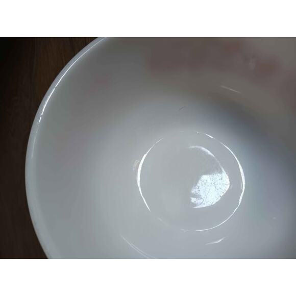 Vintage Anchor Hocking Fire King mushrooms milk glass bowl - Picture 5 of 8